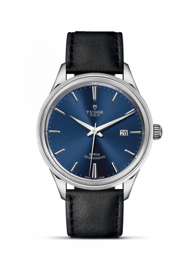 Watch Winder for watch Tudor Style Style 41 Stainless Steel / Blue / Strap