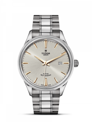 Watch Winder for watch Tudor Style Style 41 Stainless Steel / Silver / Bracelet