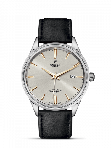 Watch Winder for watch Tudor Style Style 41 Stainless Steel / Silver / Strap