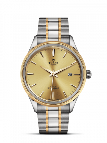 Watch Winder for watch Tudor Style Style 41 Stainless Steel / Yellow Gold / Champagne / Bracelet