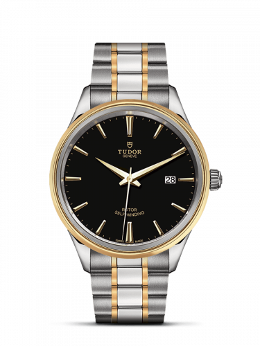 Watch Winder for watch Tudor Style Style 41 Stainless Steel / Yellow Gold / Black / Bracelet