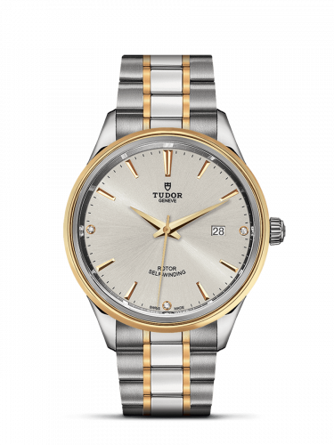 Watch Winder for watch Tudor Style Style 41 Stainless Steel / Yellow Gold / Silver-Diamond / Bracelet