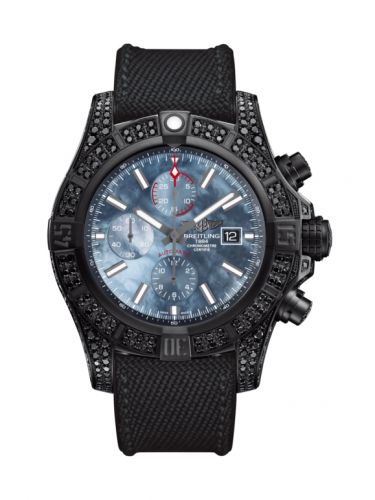 Remontoir à montres pour montre Breitling Avenger Super Avenger II Diamondworks / Noire Steel / Bleu MOP / Military