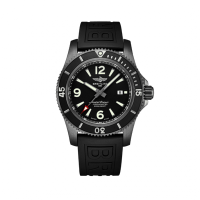 Watch Winder for watch Breitling Superocean Superocean II 46 Blacksteel / Black / Rubber / Folding