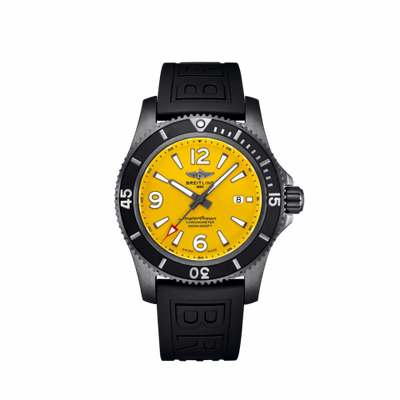 Watch Winder for watch Breitling Superocean Superocean 46 Blacksteel / Yellow / Rubber / Folding