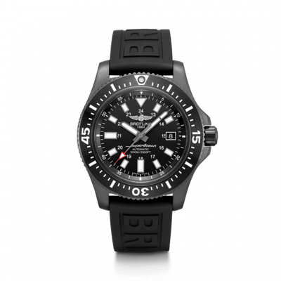 Watch Winder for watch Breitling Superocean Superocean 44 Special Blacksteel / Black / Rubber / Folding