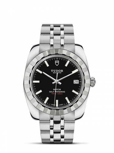 Remontoir à montres pour montre Tudor Classic Classic 38 Stainless Steel / Fluted / Noire / Bracelet