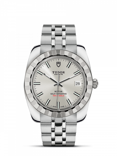 Remontoir à montres pour montre Tudor Classic Classic 38 Stainless Steel / Fluted / Argent / Bracelet