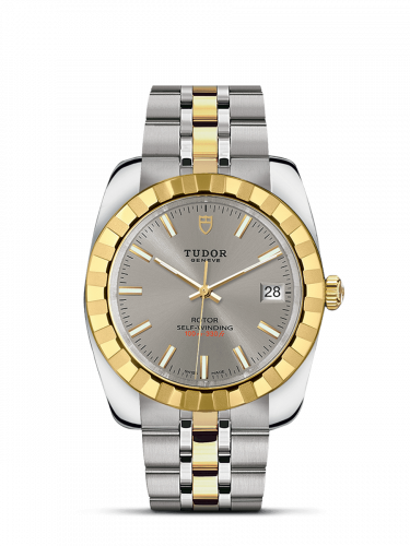 Remontoir à montres pour montre Tudor Classic Classic 38 Stainless Steel / Yellow Or / Fluted / Argent / Bracelet
