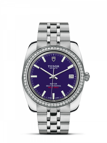 Remontoir à montres pour montre Tudor Classic Classic 38 Stainless Steel / Diamond / Bleu / Bracelet