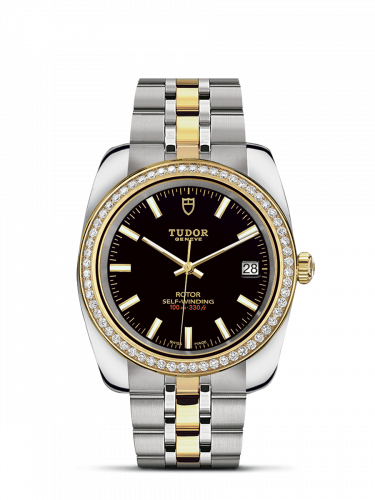 Remontoir à montres pour montre Tudor Classic Classic 38 Stainless Steel / Yellow Or / Diamond / Noire / Bracelet