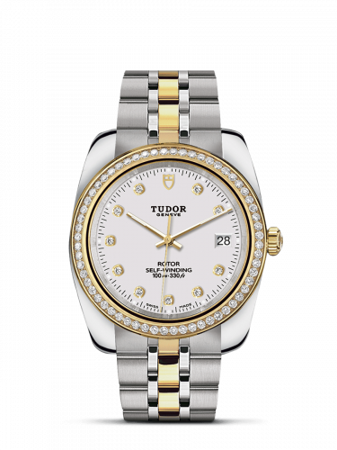 Remontoir à montres pour montre Tudor Classic Classic 38 Stainless Steel / Yellow Or / Diamond / Blanc-Diamond / Bracelet