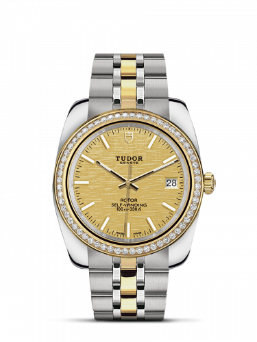 Remontoir à montres pour montre Tudor Classic Classic 38 Stainless Steel / Yellow Or / Diamond / Champagne / Bracelet