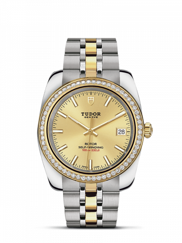 Remontoir à montres pour montre Tudor Classic Classic 38 Stainless Steel / Yellow Or / Diamond / Champagne / Bracelet