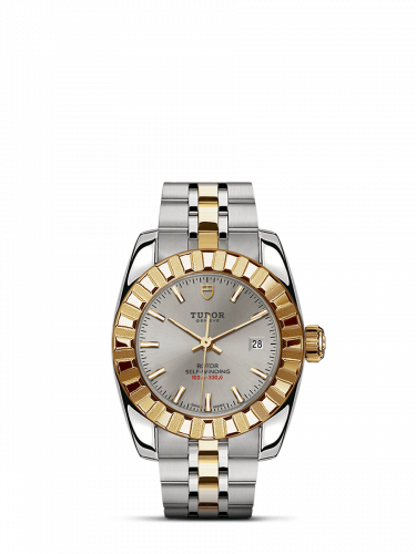 Remontoir à montres pour montre Tudor Classic Classic 28 Stainless Steel / Yellow Or / Fluted / Argent / Bracelet