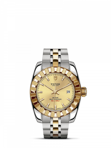 Remontoir à montres pour montre Tudor Classic Classic 28 Stainless Steel / Yellow Or / Fluted / Champagne / Bracelet