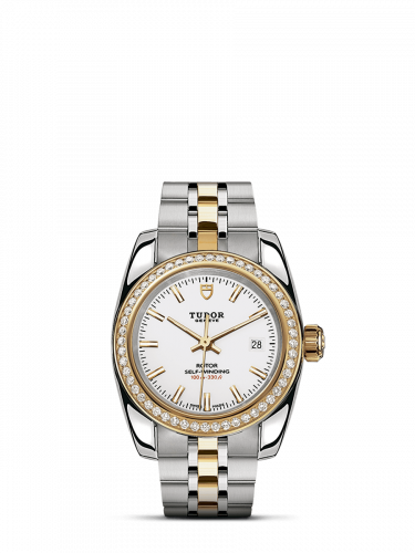 Remontoir à montres pour montre Tudor Classic Classic 28 Stainless Steel / Yellow Or / Diamond / Blanc / Bracelet