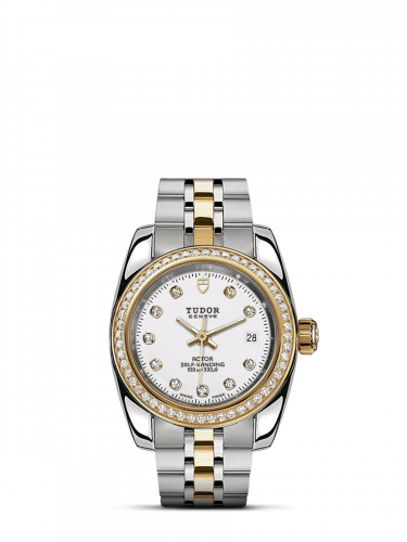 Remontoir à montres pour montre Tudor Classic Classic 28 Stainless Steel / Yellow Or / Diamond / Blanc-Diamond / Bracelet