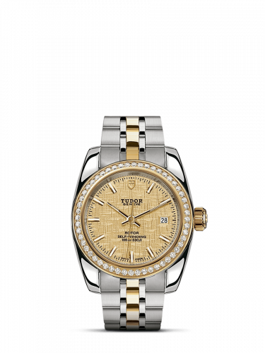 Remontoir à montres pour montre Tudor Classic Classic 28 Stainless Steel / Yellow Or / Diamond / Champagne / Bracelet