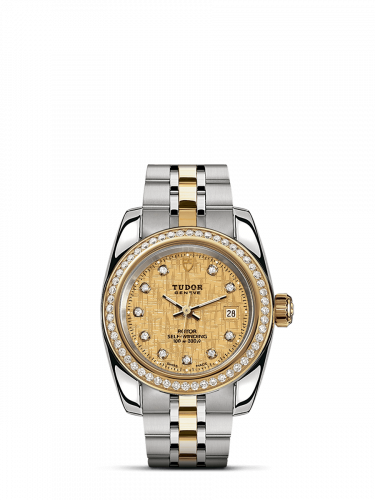 Remontoir à montres pour montre Tudor Classic Classic 28 Stainless Steel / Yellow Or / Diamond / Champagne-Diamond / Bracelet
