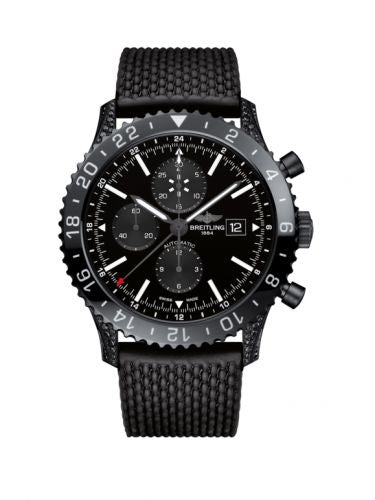 Remontoir à montres pour montre Breitling Chronoliner Chronoliner Noiresteel Diamondworks / Noire / Rubber