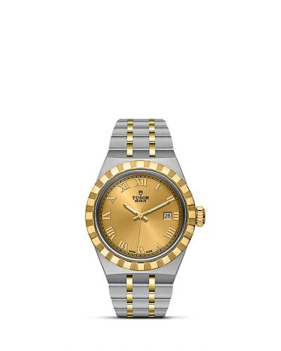 Remontoir à montres pour montre Tudor Royal Royal Date 28 Stainless Steel / Yellow Or / Champagne - Roman