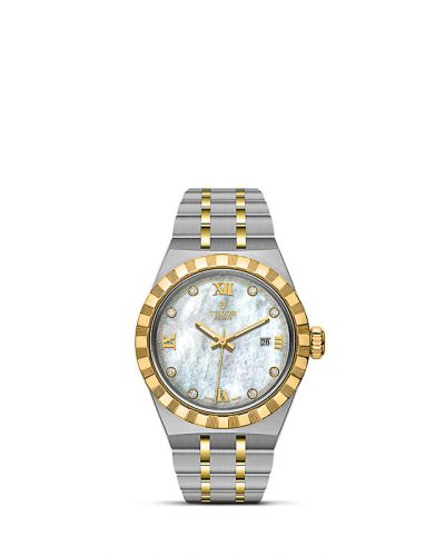 Remontoir à montres pour montre Tudor Royal Royal Date 28 Stainless Steel / Yellow Or / MOP