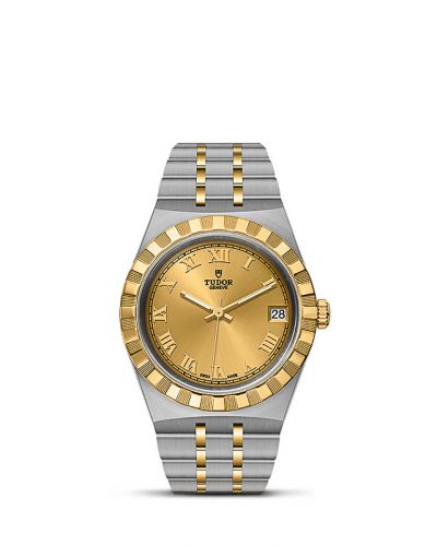 Remontoir à montres pour montre Tudor Royal Royal Date 34 Stainless Steel / Yellow Or / Champagne - Roman