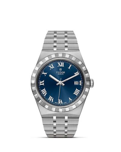 Remontoir à montres pour montre Tudor Royal Royal Date 38 Stainless Steel / Bleu - Roman