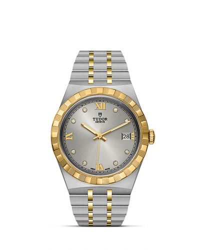 Remontoir à montres pour montre Tudor Royal Royal Date 38 Stainless Steel / Yellow Or / Argent - Diamond