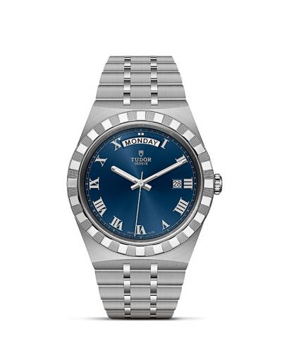 Remontoir à montres pour montre Tudor Royal Royal Day-Date 41 Stainless Steel / Bleu - Roman
