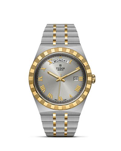 Remontoir à montres pour montre Tudor Royal Royal Day-Date 41 Stainless Steel / Yellow Or / Argent - Roman