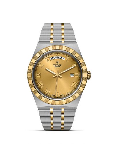 Remontoir à montres pour montre Tudor Royal Royal Day-Date 41 Stainless Steel / Yellow Or / Champagne - Roman