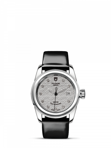 Remontoir à montres pour montre Tudor Glamour Glamour Date 26 Stainless Steel / Jacquard Argent-Diamond / Strap