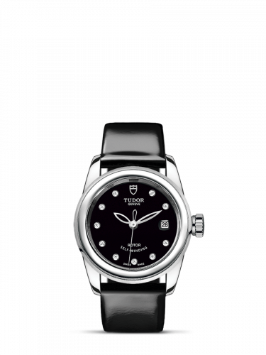 Remontoir à montres pour montre Tudor Glamour Glamour Date 26 Stainless Steel / Noire-Diamond / Strap