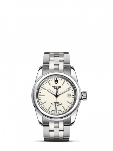 Remontoir à montres pour montre Tudor Glamour Glamour Date 26 Stainless Steel / Opaline / Bracelet