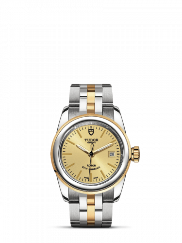 Remontoir à montres pour montre Tudor Glamour Glamour Date 26 Stainless Steel / Yellow Or / Champagne / Bracelet