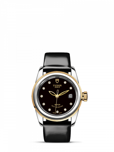 Remontoir à montres pour montre Tudor Glamour Glamour Date 26 Stainless Steel / Yellow Or / Noire-Diamond / Strap