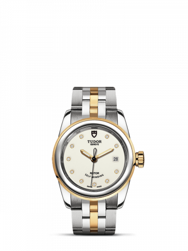 Remontoir à montres pour montre Tudor Glamour Glamour Date 26 Stainless Steel / Yellow Or / Opaline-Diamond / Bracelet