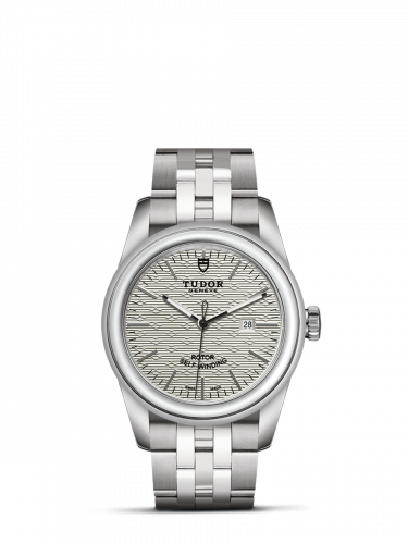Remontoir à montres pour montre Tudor Glamour Glamour Date 31 Stainless Steel / Jacquard Argent / Bracelet