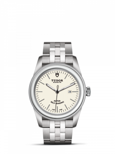 Remontoir à montres pour montre Tudor Glamour Glamour Date 31 Stainless Steel / Opaline / Bracelet