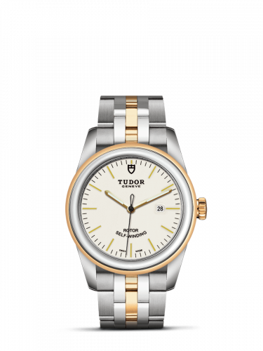 Remontoir à montres pour montre Tudor Glamour Glamour Date 31 Stainless Steel / Yellow Or / Opaline / Bracelet