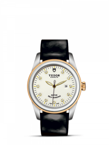 Remontoir à montres pour montre Tudor Glamour Glamour Date 31 Stainless Steel / Yellow Or / Opaline-Diamond / Strap