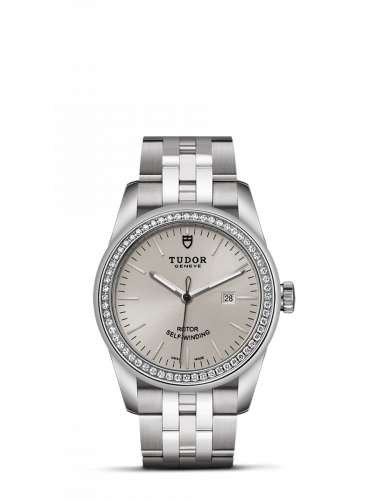 Remontoir à montres pour montre Tudor Glamour Glamour Date 31 Stainless Steel / Diamond / Argent / Bracelet