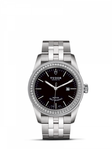 Remontoir à montres pour montre Tudor Glamour Glamour Date 31 Stainless Steel / Diamond / Noire / Bracelet