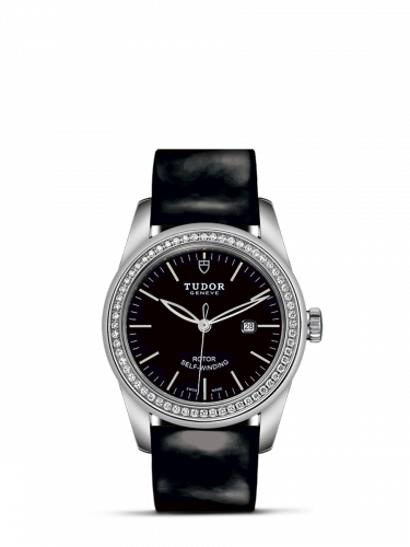 Remontoir à montres pour montre Tudor Glamour Glamour Date 31 Stainless Steel / Diamond / Noire / Strap
