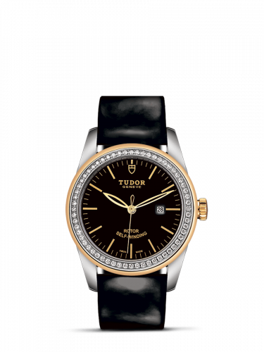 Remontoir à montres pour montre Tudor Glamour Glamour Date 31 Stainless Steel / Yellow Or / Diamond / Noire / Strap