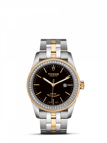 Remontoir à montres pour montre Tudor Glamour Glamour Date 31 Stainless Steel / Yellow Or / Diamond / Noire / Bracelet