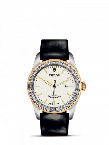 Remontoir à montres pour montre Tudor Glamour Glamour Date 31 Stainless Steel / Yellow Or / Diamond / Opaline / Strap