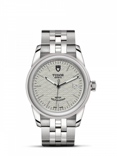 Remontoir à montres pour montre Tudor Glamour Glamour Date 36 Stainless Steel / Jacquard Argent / Bracelet